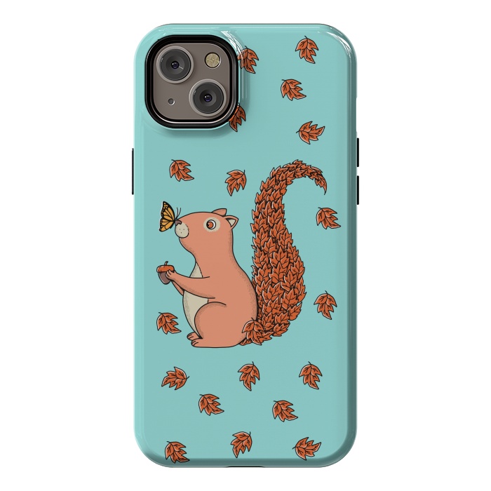 iPhone 14 Plus StrongFit Squirrel and Butterfly by Coffee Man