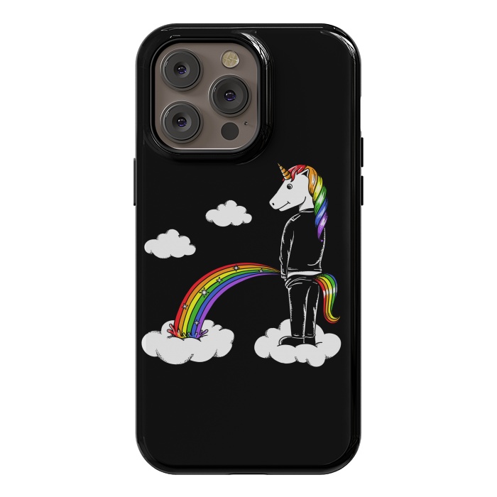 iPhone 14 Pro max StrongFit Unicorn Rainbow by Coffee Man