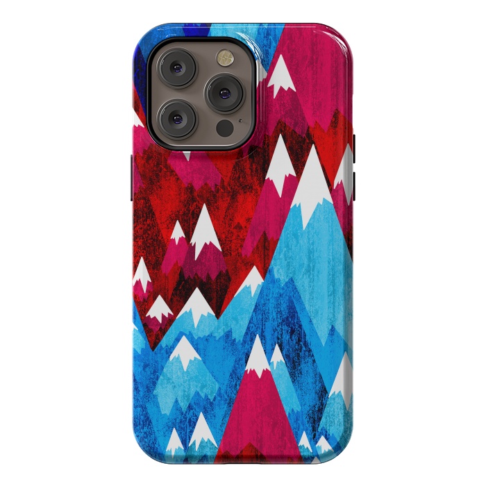 iPhone 14 Pro max StrongFit Blue Peak Mountains by Steve Wade (Swade)