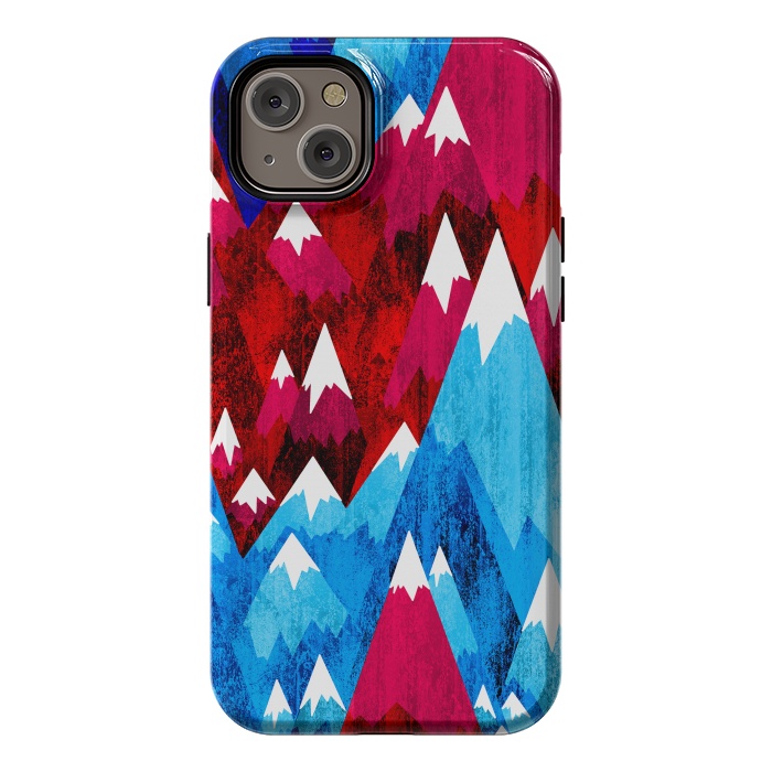 iPhone 14 Plus StrongFit Blue Peak Mountains by Steve Wade (Swade)