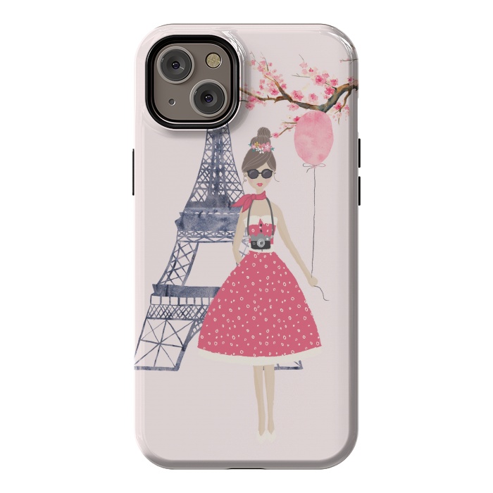 iPhone 14 Plus StrongFit Trendy Girl in Spring in Paris by DaDo ART