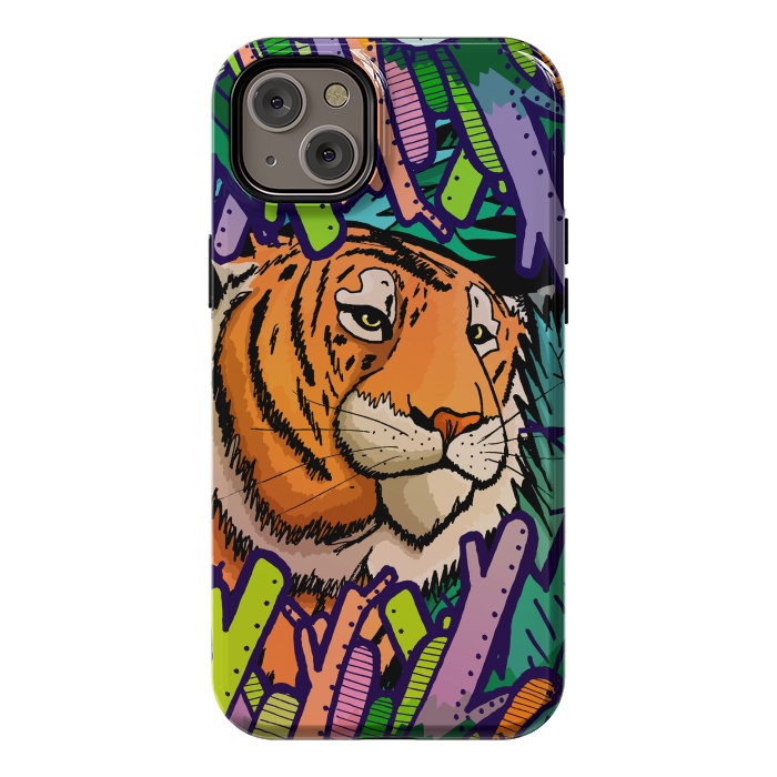 iPhone 14 Plus StrongFit Tiger in the undergrowth  by Steve Wade (Swade)