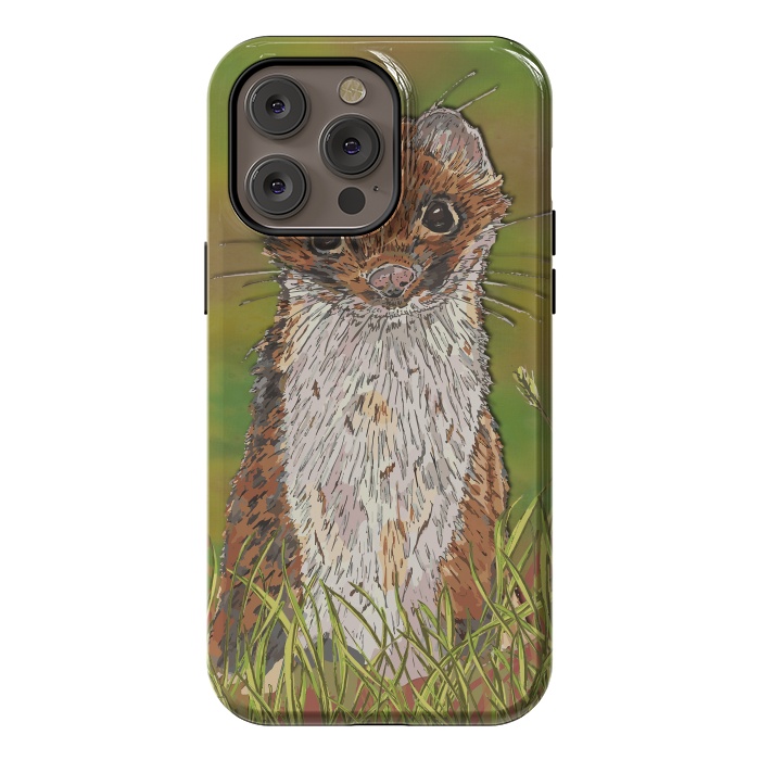 iPhone 14 Pro max StrongFit Summer Stoat by Lotti Brown