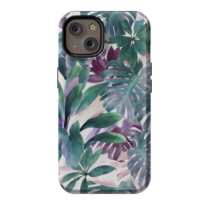 iPhone 14 StrongFit Tropical Emerald Jungle by Micklyn Le Feuvre