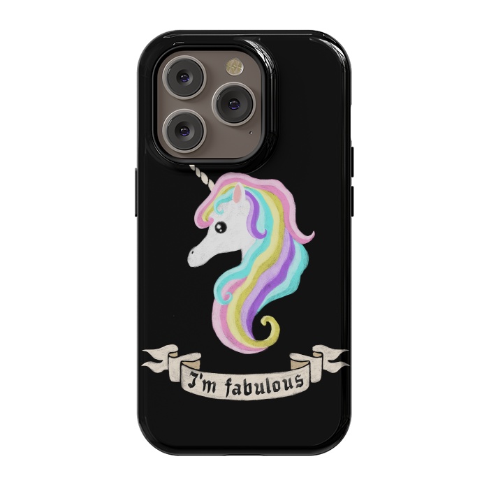 iPhone 14 Pro StrongFit Fabulous unicorn by Laura Nagel