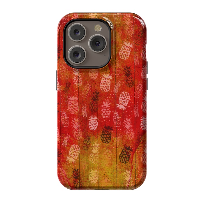 iPhone 14 Pro StrongFit Pineapples in Summer by Rossy Villarreal