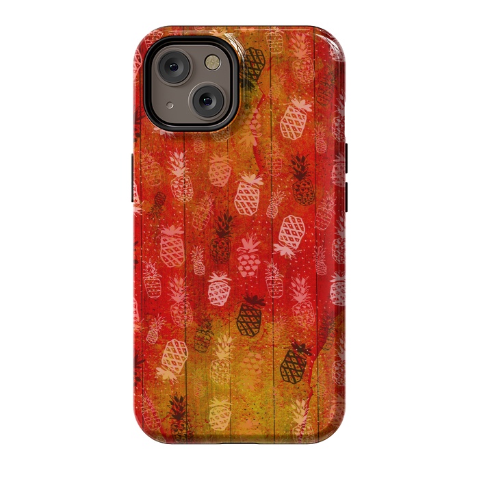 iPhone 14 StrongFit Pineapples in Summer by Rossy Villarreal