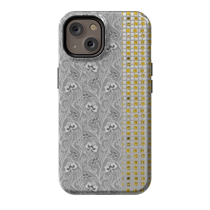 iPhone 14 StrongFit Lace and gold by Kashmira Baheti