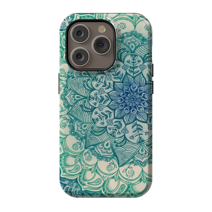 iPhone 14 Pro StrongFit Emerald Doodle by Micklyn Le Feuvre