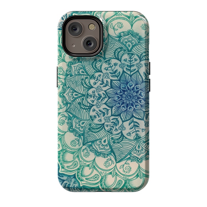 iPhone 14 StrongFit Emerald Doodle by Micklyn Le Feuvre