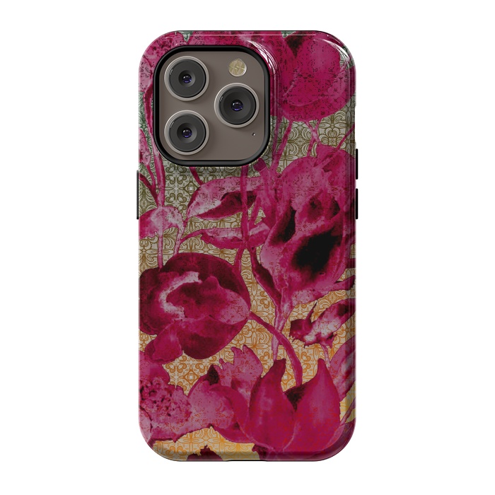iPhone 14 Pro StrongFit Lacey floral by Kashmira Baheti