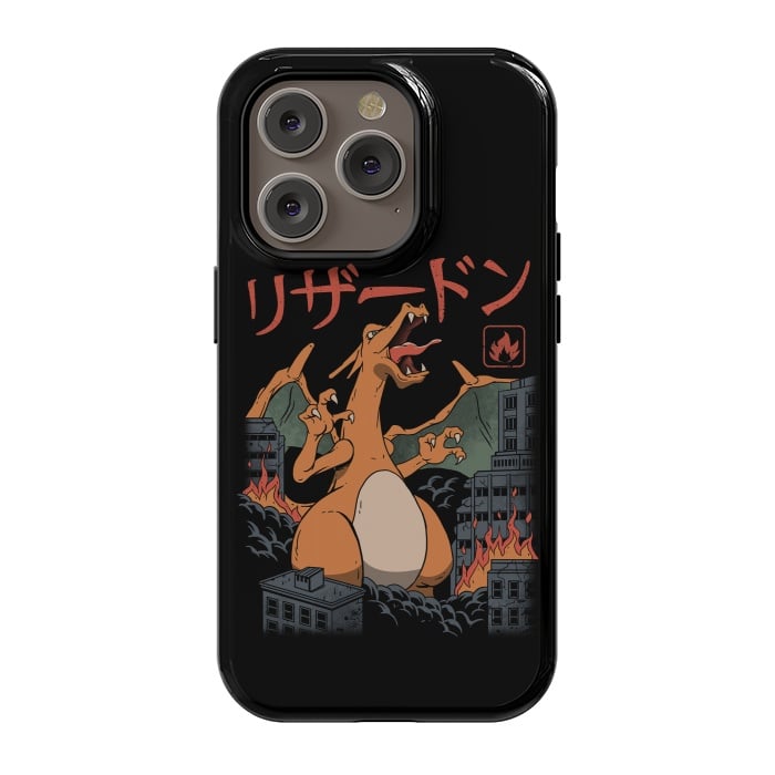 iPhone 14 Pro StrongFit Fire Kaiju by Vincent Patrick Trinidad