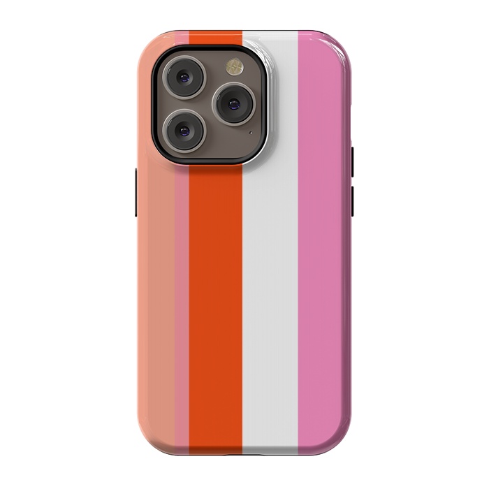 iPhone 14 Pro StrongFit Colorful Stripes by MUKTA LATA BARUA