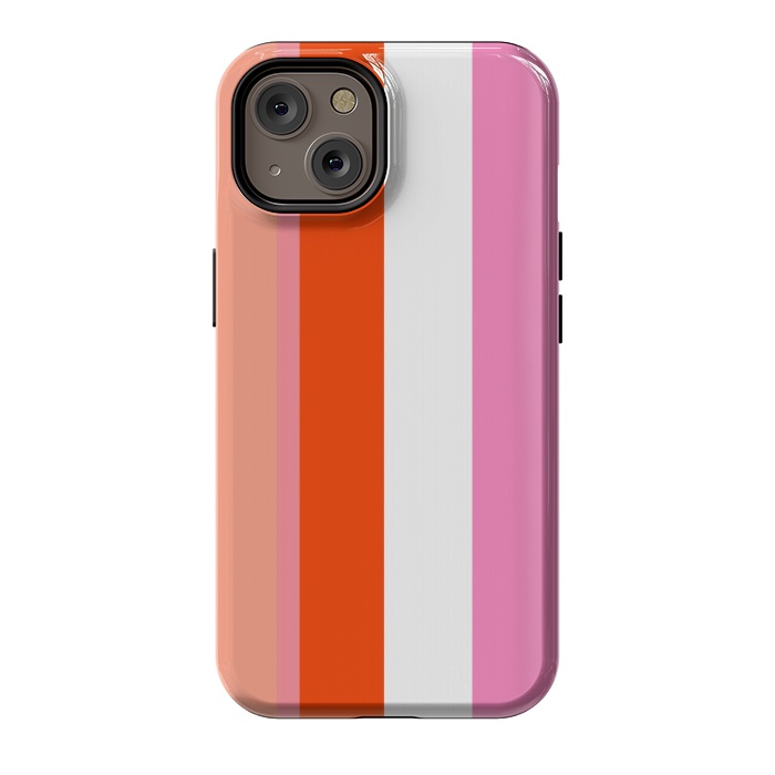 iPhone 14 StrongFit Colorful Stripes by MUKTA LATA BARUA