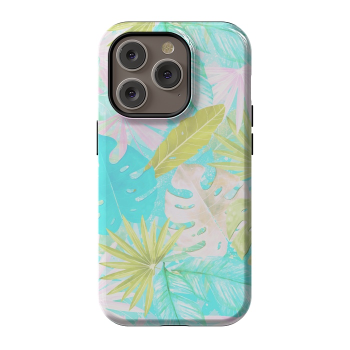 iPhone 14 Pro StrongFit Soft Pastel Aloha Tropical Jungle by  Utart