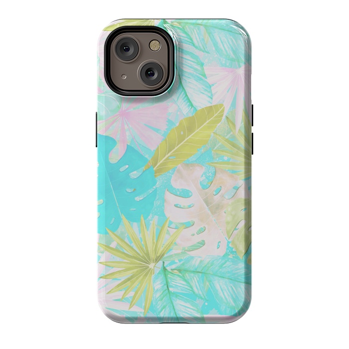 iPhone 14 StrongFit Soft Pastel Aloha Tropical Jungle by  Utart