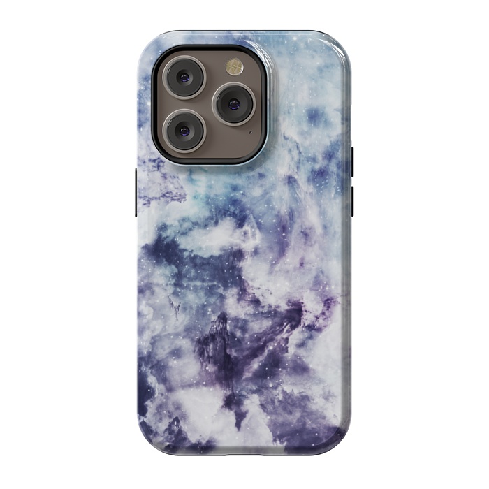 iPhone 14 Pro StrongFit Blue purple marble by Jms