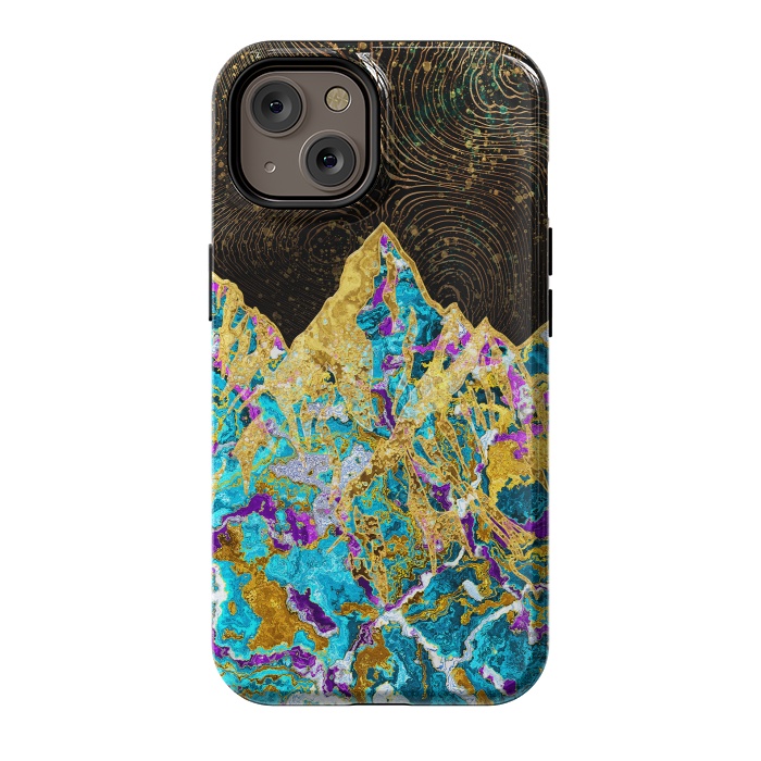 iPhone 14 StrongFit Digital Painting - Mountain Illustration I by Art Design Works