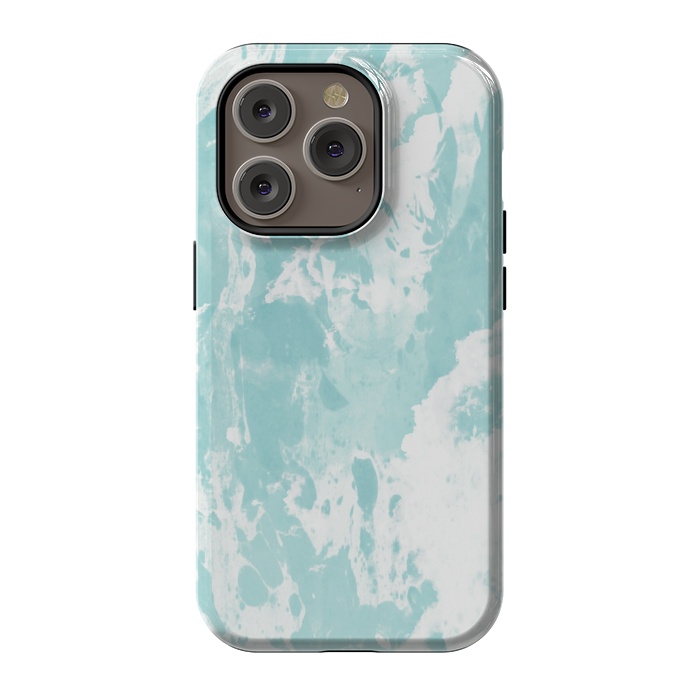 iPhone 14 Pro StrongFit Mint blue abstract by Jms