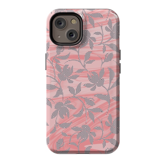 iPhone 14 StrongFit Marbled floral by Kashmira Baheti