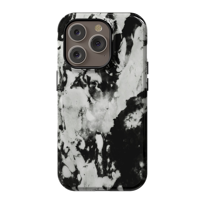 iPhone 14 Pro StrongFit White black marble by Jms