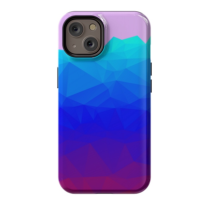 iPhone 14 StrongFit blue shaded triangle pattern by MALLIKA