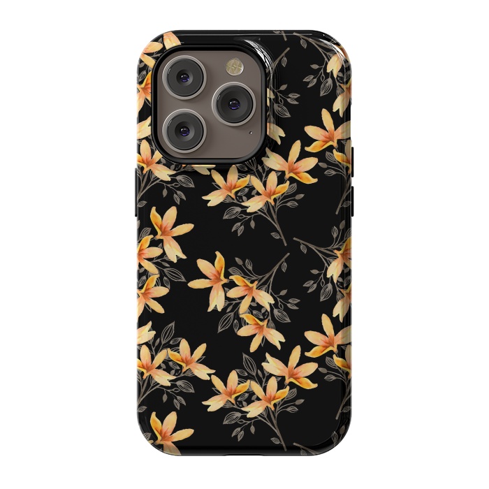iPhone 14 Pro StrongFit Dark Night of Flora by Creativeaxle