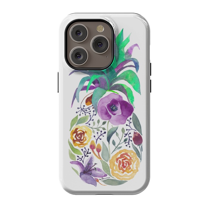 iPhone 14 Pro StrongFit Pretty Pineapple by gingerlique