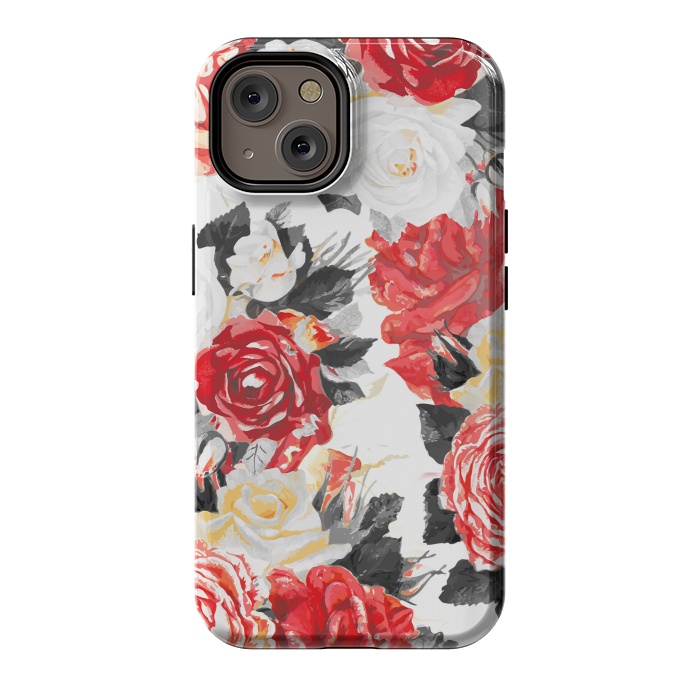 iPhone 14 StrongFit Red and white rose bouquet by Oana 