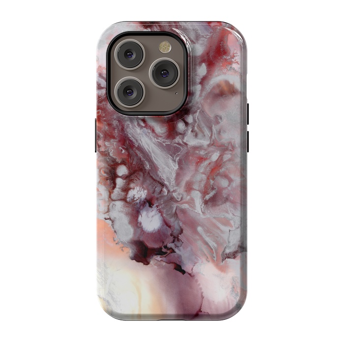 iPhone 14 Pro StrongFit Alcohol Ink Fire   by Tigatiga