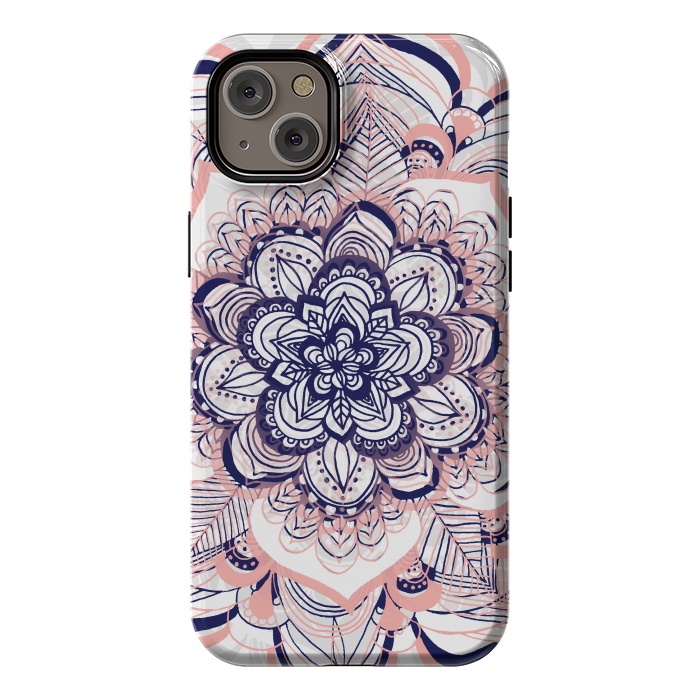 iPhone 14 Plus StrongFit Purple, Blue and Pink Netted Mandala by Tangerine-Tane