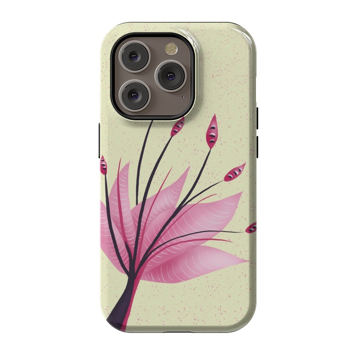 iPhone 14 Pro StrongFit Pink Abstract Water Lily Flower by Boriana Giormova