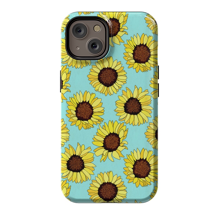 iPhone 14 StrongFit Aqua - Sunflowers Are The New Roses!  by Tigatiga