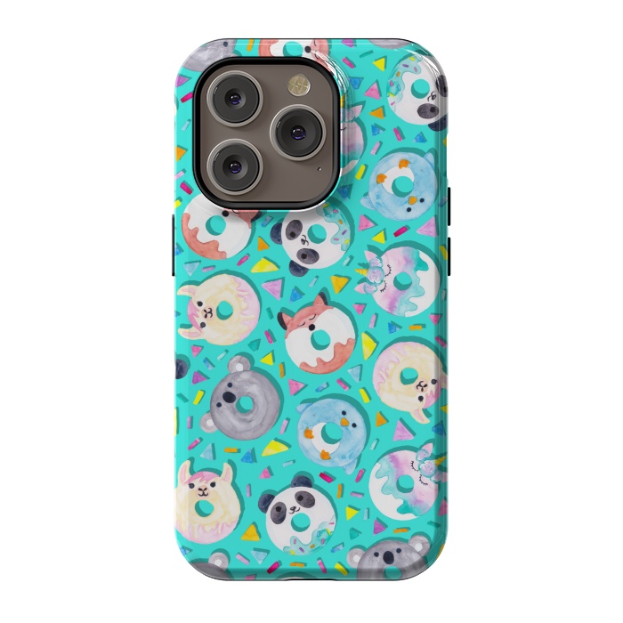 iPhone 14 Pro StrongFit Animal Donut Confetti by gingerlique