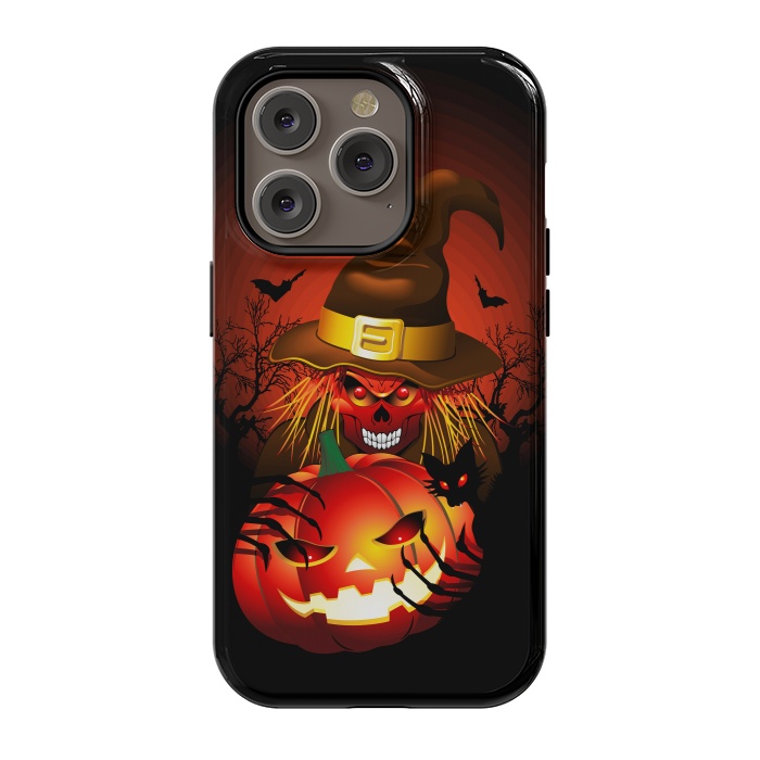 iPhone 14 Pro StrongFit Skull Witch Halloween Monster by BluedarkArt