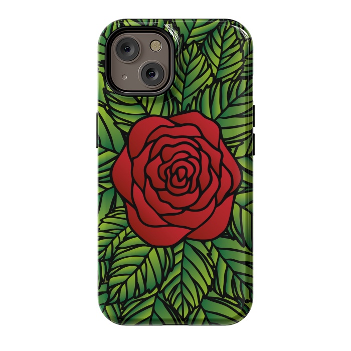 iPhone 14 StrongFit Red Rose by Majoih