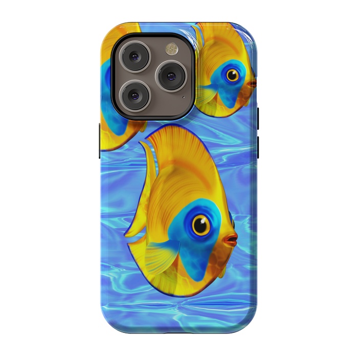 iPhone 14 Pro StrongFit Fish 3D Cute Tropical Cutie on Clear Blue Ocean Water  by BluedarkArt