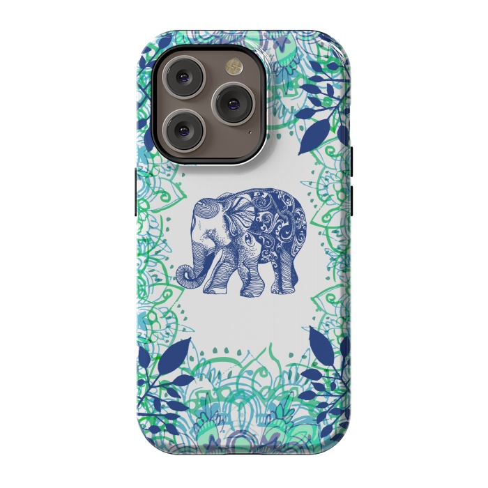 iPhone 14 Pro StrongFit Boho Elephant  by Rose Halsey