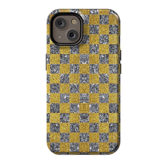 iPhone 14 StrongFit Checkered Pattern X by Art Design Works
