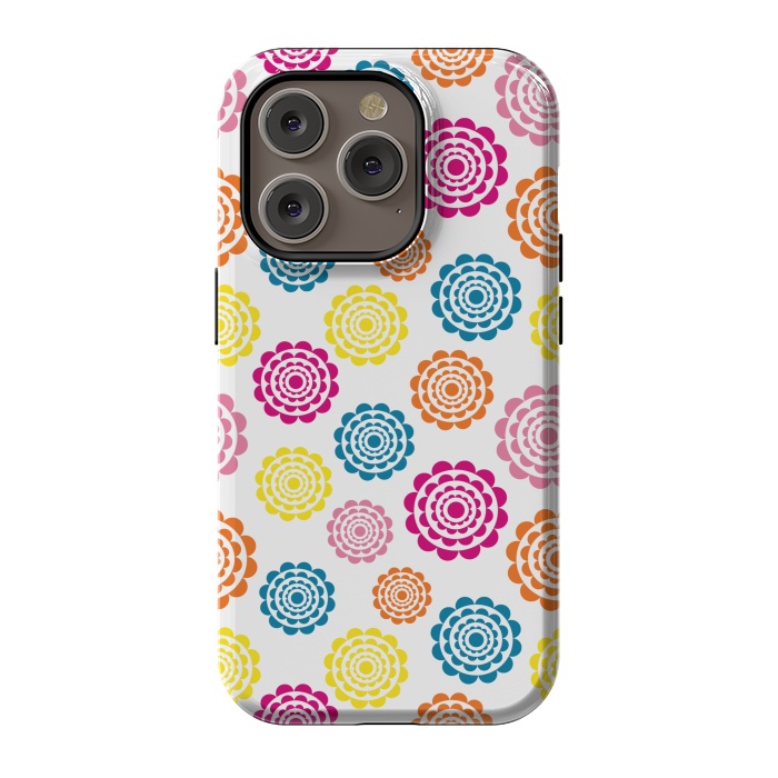iPhone 14 Pro StrongFit Bright Flowers by Martina