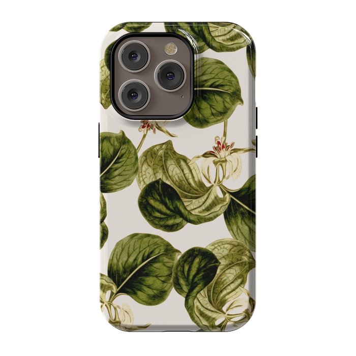 iPhone 14 Pro StrongFit Botany Leaf Pattern  by Zala Farah