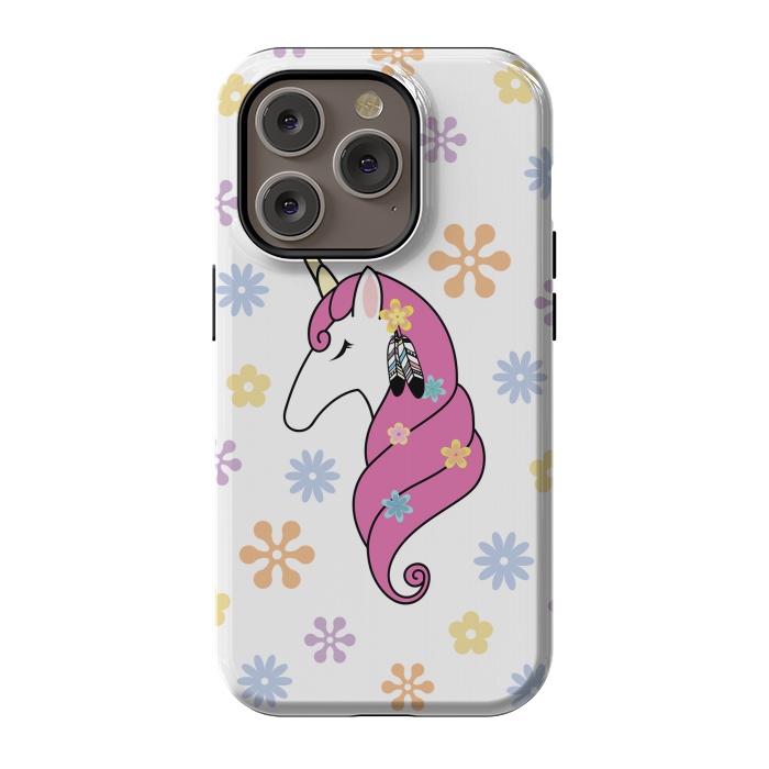 iPhone 14 Pro StrongFit Hippie Unicorn by Laura Nagel