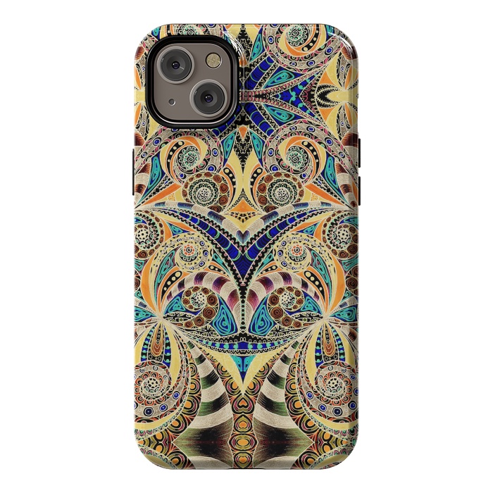 iPhone 14 Plus StrongFit Drawing Floral Zentangle G240 by Medusa GraphicArt