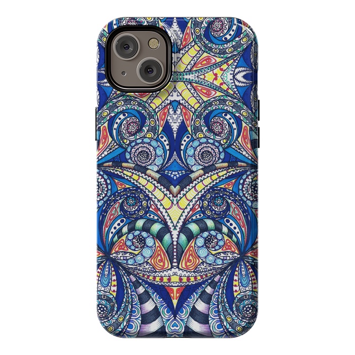 iPhone 14 Plus StrongFit Drawing Floral Zentangle G7B by Medusa GraphicArt