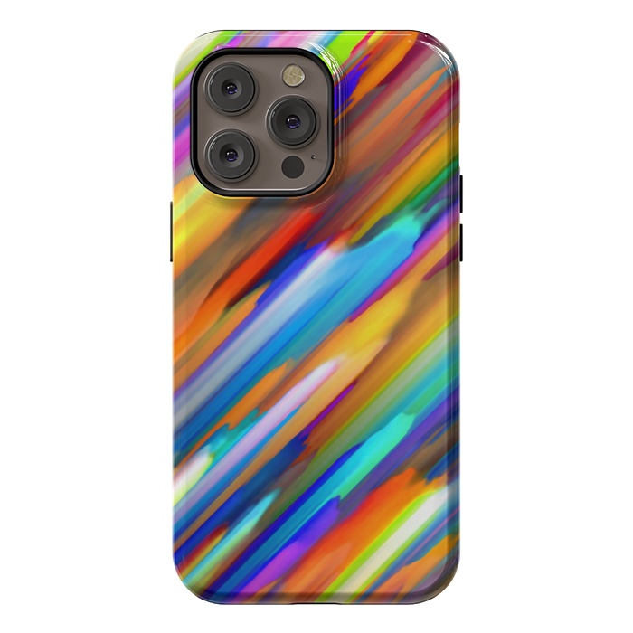 iPhone 14 Pro max StrongFit Colorful digital art splashing G391 by Medusa GraphicArt