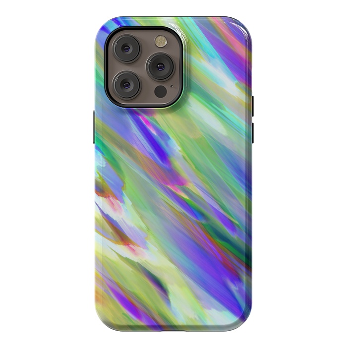 iPhone 14 Pro max StrongFit Colorful digital art splashing G401 by Medusa GraphicArt