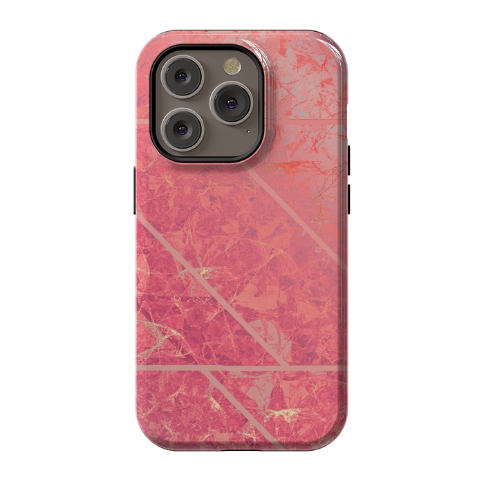 iPhone 14 Pro StrongFit Pink Marble Texture G281 by Medusa GraphicArt