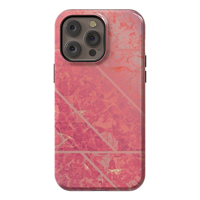 iPhone 14 Pro max StrongFit Pink Marble Texture G281 by Medusa GraphicArt
