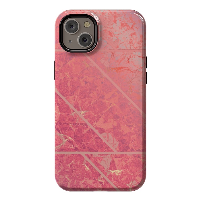 iPhone 14 Plus StrongFit Pink Marble Texture G281 by Medusa GraphicArt