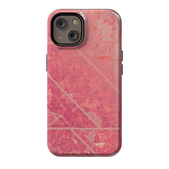 iPhone 14 StrongFit Pink Marble Texture G281 by Medusa GraphicArt